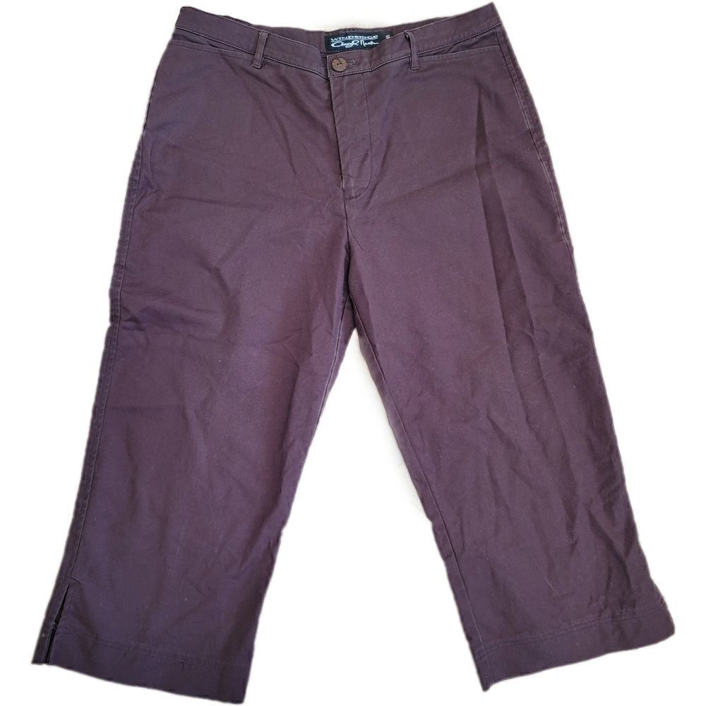 Windridge Cheryl Nash womens size 8 medium brown capri pants cropped summer coff